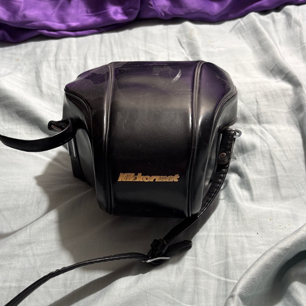 Nikkormat Black Leather Camera Case